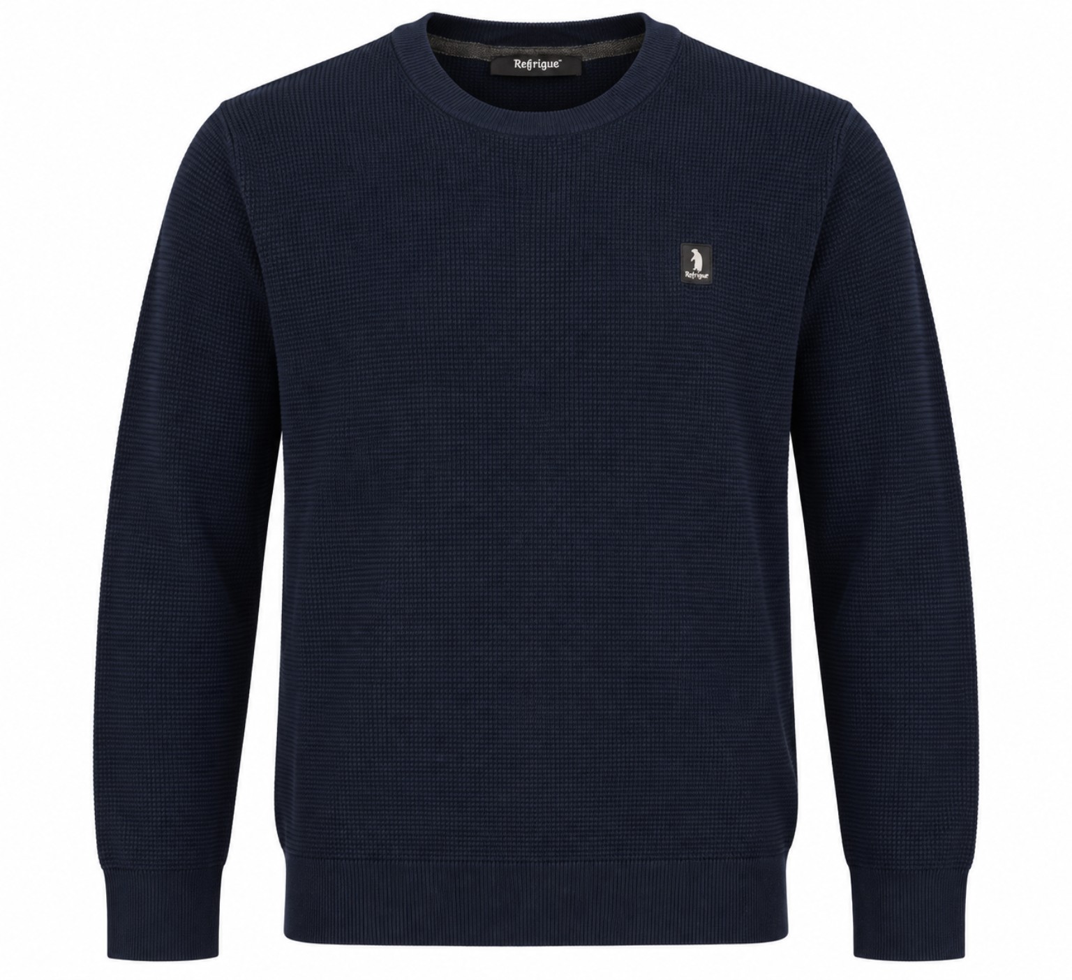 REFRIGUE Maglione girocollo blu navy, foto frontale