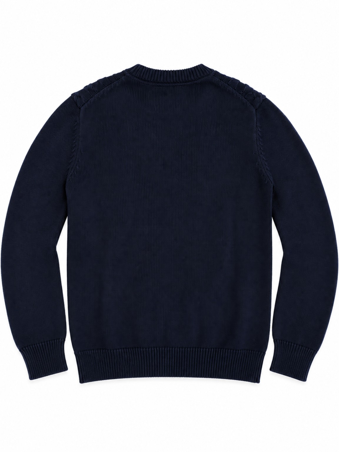 REFRIGUE Maglione girocollo blu navy a trecce, foto posteriore