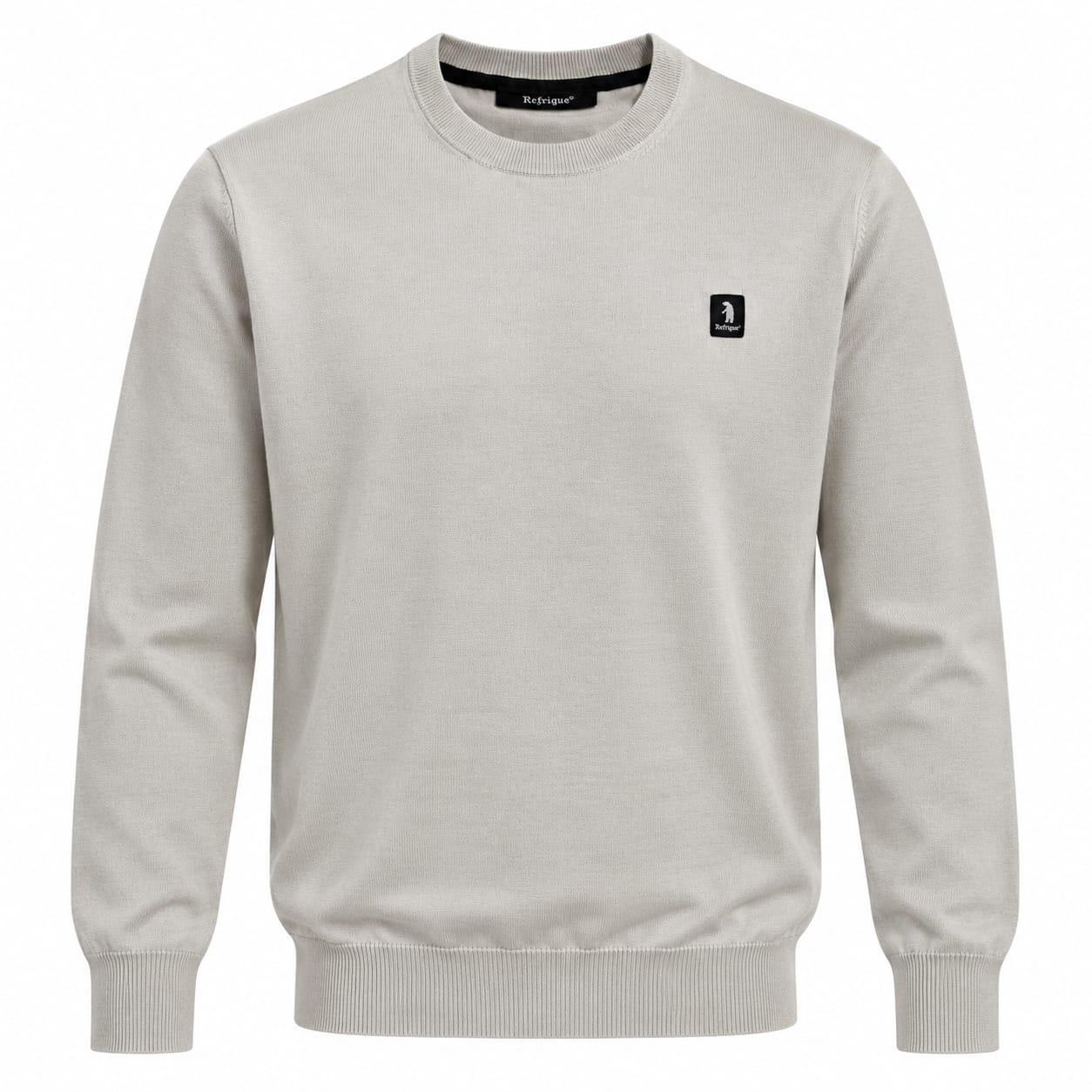 REFRIGUE Maglia girocollo grigio chiaro, foto frontale