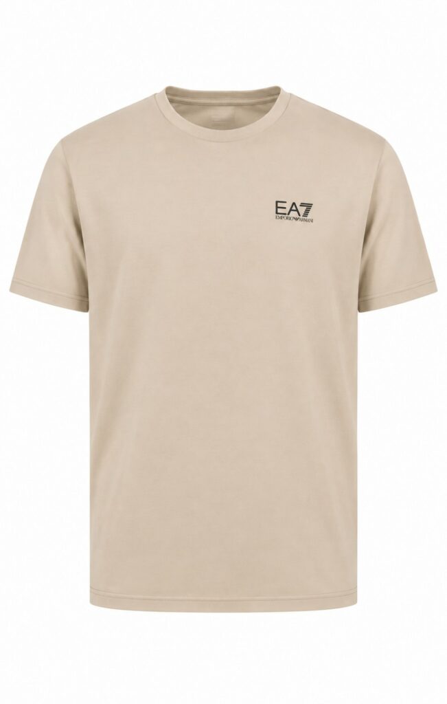 T-shirt EA7 EMPORIO ARMANI Beige fronte e retro