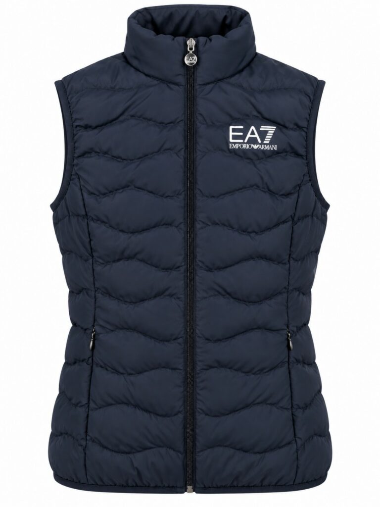Smanicato EA7 EMPORIO ARMANI Armani Blue trapuntato con collo alto