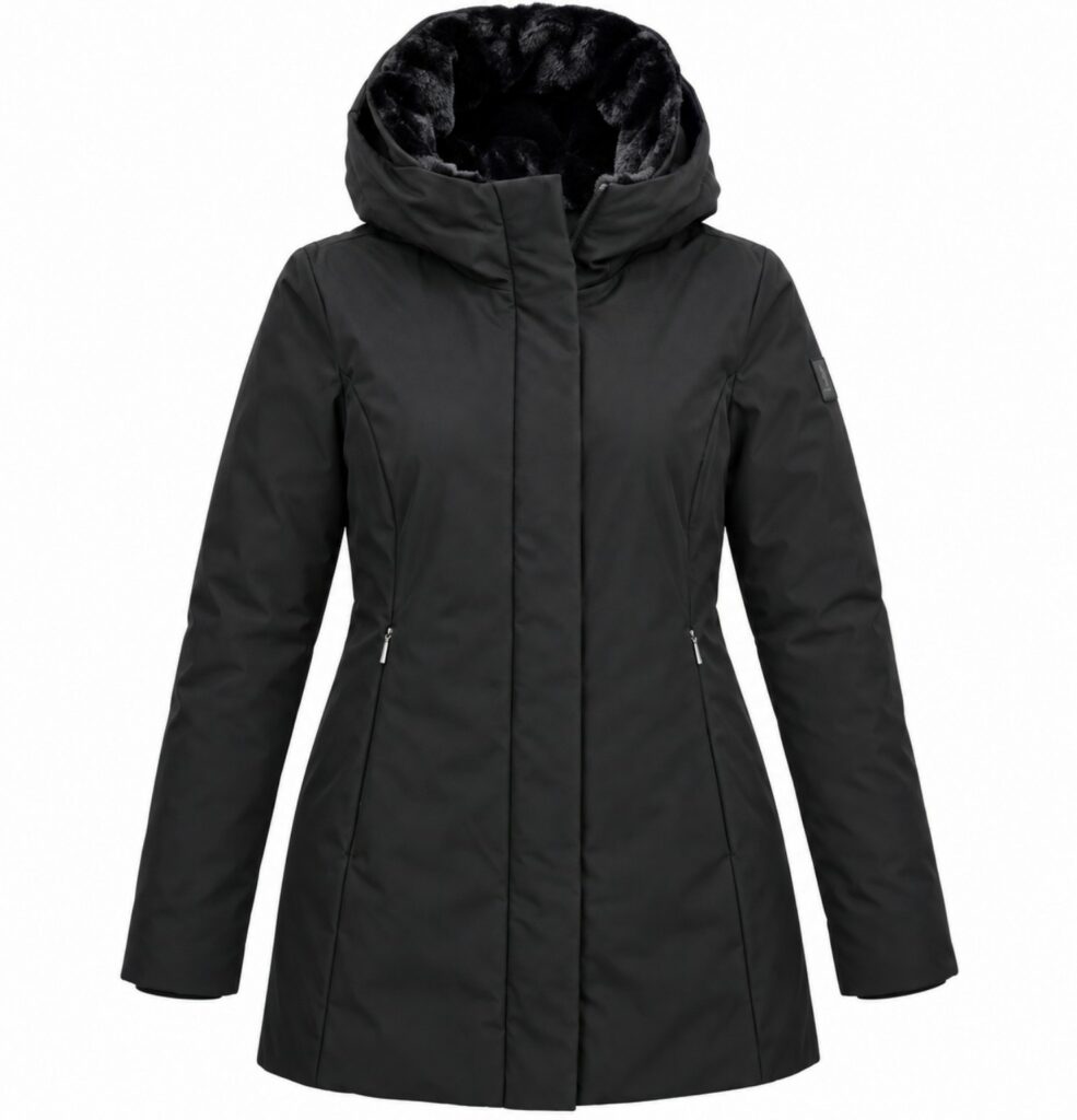Giubbotto REFRIGUE HELEN nero Black imbottito con cappuccio