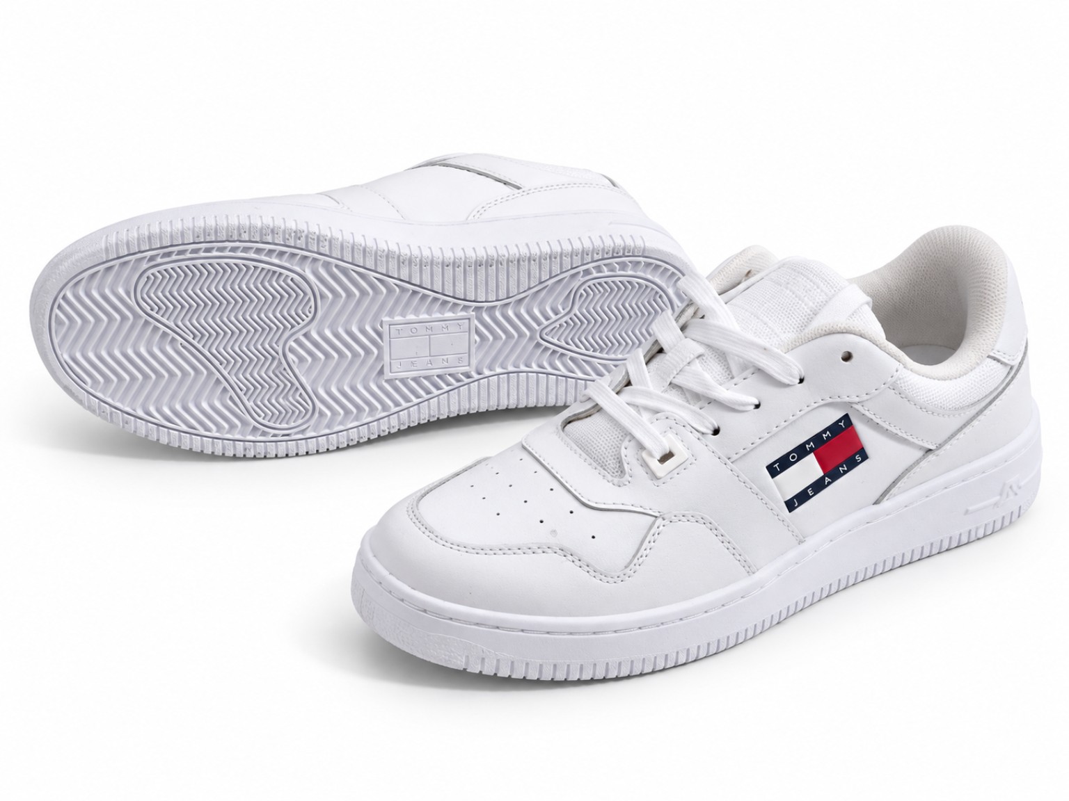 TOMMY JEANS Sneaker Donna bianca TJW RETRO BASKET ESS, foto 3