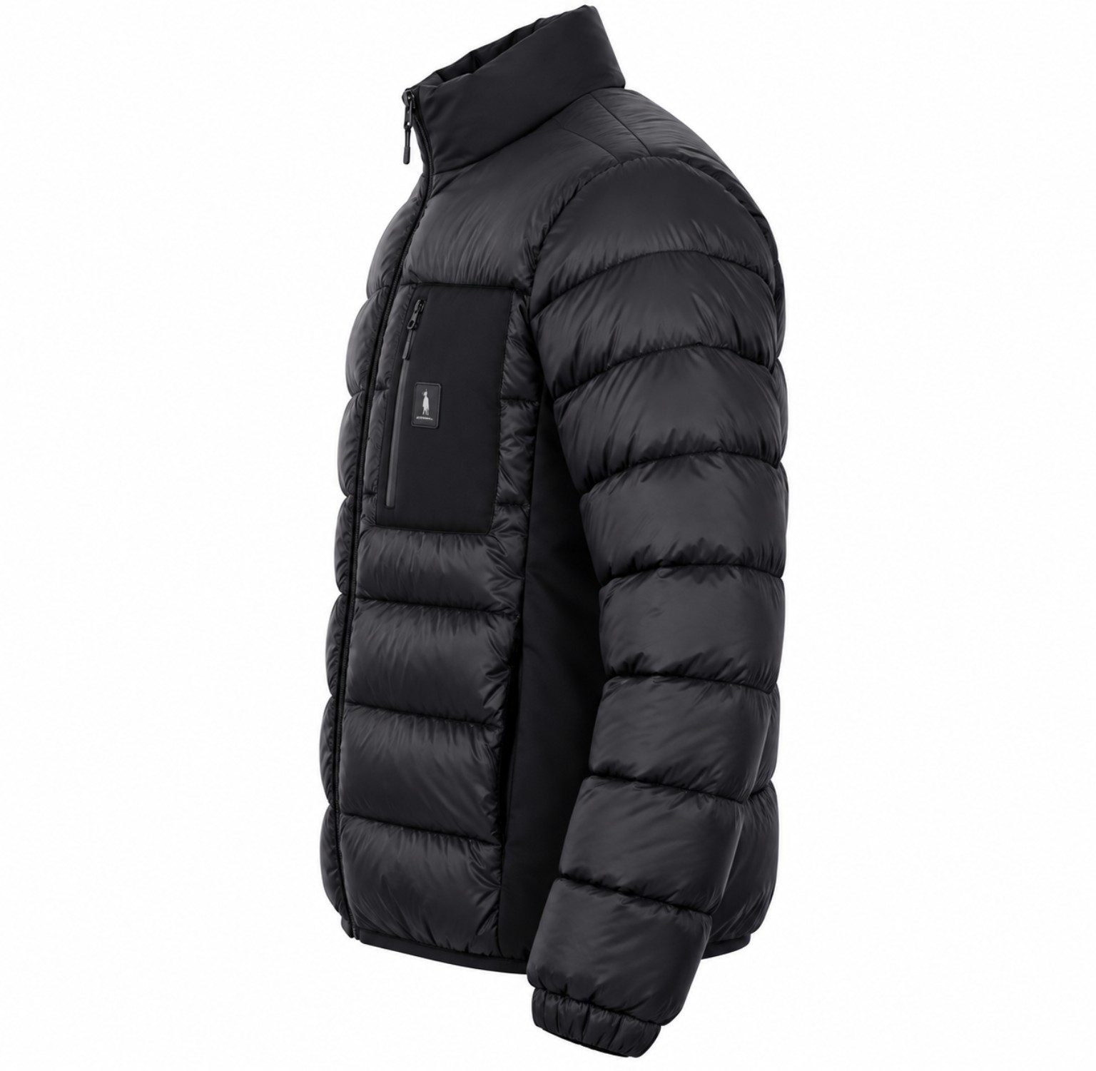 REFRIGUE NISCK HYBRID BLACK, vista laterale trapuntata